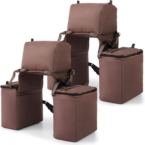 قطعتان من حقيبة السرج المبردة المعزولة المقاومة للتسرب من نسيج أكسفورد 600 دي، حقيبة ركوب الخيل الغربية مع حزام لحامل زجاجات المياه لمعدات الحصان، 11.81 × 11.81 × 5.31 بوصة in Kuwait