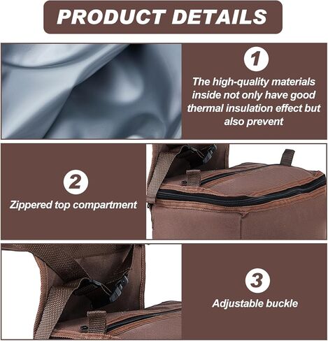 قطعتان من حقيبة السرج المبردة المعزولة المقاومة للتسرب من نسيج أكسفورد 600 دي، حقيبة ركوب الخيل الغربية مع حزام لحامل زجاجات المياه لمعدات الحصان، 11.81 × 11.81 × 5.31 بوصة in Kuwait