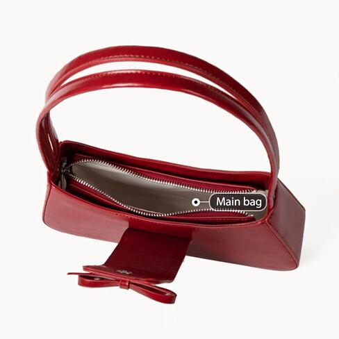 القوس محفظة حقيبة كتف صغيرة Coquette الجمالية حقائب ريترو Y2k فو الجلود تحت الإبط المحافظ لطيف حقيبة يد للنساء in Kuwait