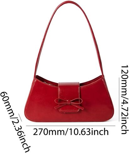 القوس محفظة حقيبة كتف صغيرة Coquette الجمالية حقائب ريترو Y2k فو الجلود تحت الإبط المحافظ لطيف حقيبة يد للنساء in Kuwait