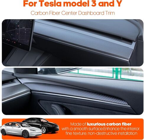 Dashboard Cover for Tesla Model Y Model 3, Flannel Dashboard Pad Dash Mat Decorative Interior Auto Accessories 2017 2018 2019 2020 2021 2022 2023 in Saudi Arabia