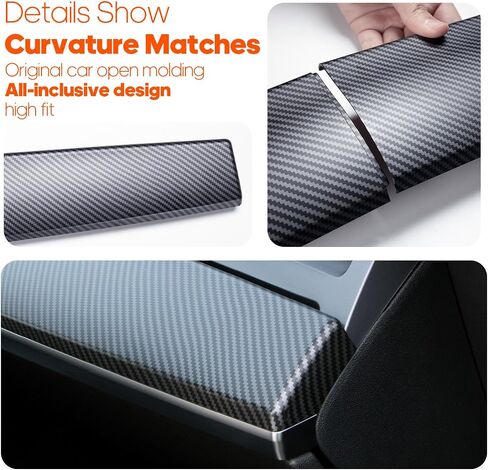 Dashboard Cover for Tesla Model Y Model 3, Flannel Dashboard Pad Dash Mat Decorative Interior Auto Accessories 2017 2018 2019 2020 2021 2022 2023 in Saudi Arabia