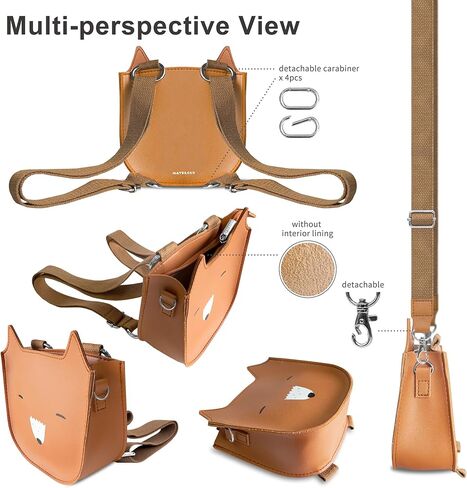 Mayplous Kids Backpack for Girls and Boys Children's Shoulder Bag Mini Backpack Teenagers Crossbody Bag Cute Animal 2 in 1 Style Small Size for Over 4 Years L16xW7xH16cm / L6.3xW2.8xH6.3in (Bear) in Kuwait