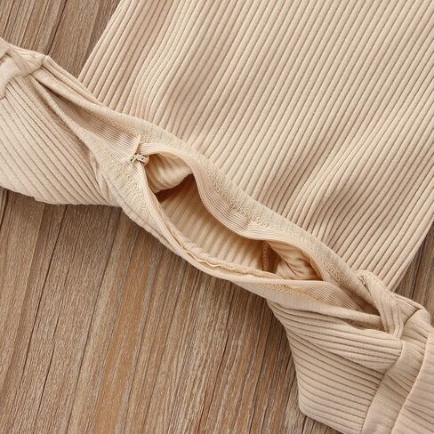 ملابس حديثي الولادة للأولاد والبنات رومبير مضلع للرضع سادة بأكمام طويلة منسوجة بدلة قفز قبعة ملابس منزلية قادمة in Kuwait