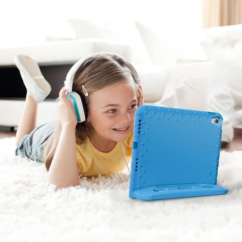 حافظة ProCase للأطفال لجهاز iPad الجيل العاشر مع حامل أقلام، حافظة iPad 10 مقاس 10.9 بوصة 2022 حافظة أطفال خفيفة الوزن مضادة للصدمات مع حامل ومقبض قابل للتحويل للأطفال الأولاد والبنات والأطفال الصغار - أزرق in Kuwait