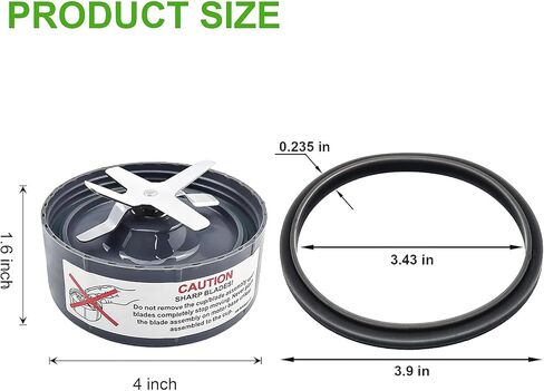 Replacement Extractor Blade,Fits NutriBullet 600w Pro 900w Blender,No Leakage Extractor Replacement Blade with Silicone Gaskets Seal O Ring Blender Accessories in Kuwait