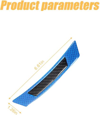 2PCS 3D Super Reflective Stickers, Carbon Fiber Wheel Eyebrow Strips, Safety Warning Car Side Door Edge Bumper, Anti Collision Scratches Protector Guards Trim for Car SUV Pickup Truck (Blue/Black) in Saudi Arabia
