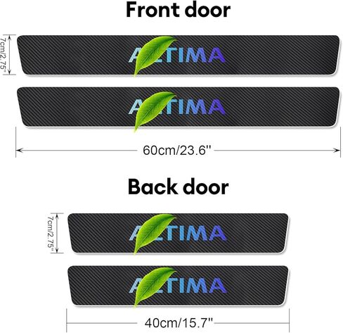 4 قطعة عتبة باب السيارة جرجر ملصقات من ألياف الكربون لنيسان ألتيما ترحيب دواسة حماية لوحة السيارة باب السيارة دخول الحرس اكسسوارات الديكور in Kuwait