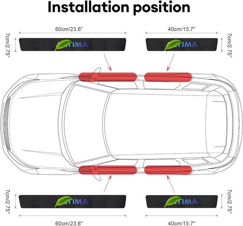 4 قطعة عتبة باب السيارة جرجر ملصقات من ألياف الكربون لنيسان ألتيما ترحيب دواسة حماية لوحة السيارة باب السيارة دخول الحرس اكسسوارات الديكور in Kuwait
