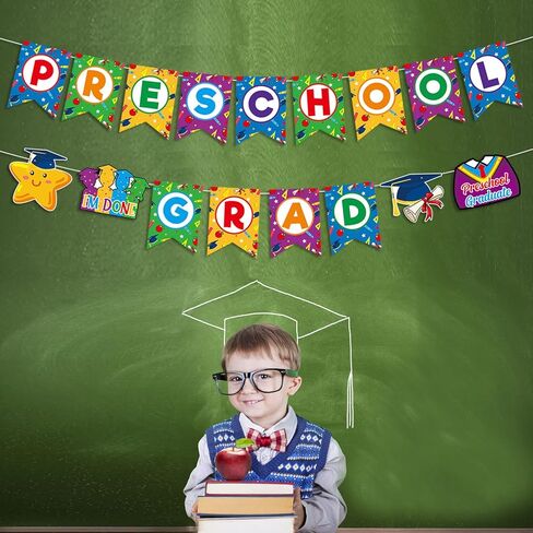 لافتة التخرج لمرحلة ما قبل المدرسة 2024 لافتة تخرج لمرحلة ما قبل المدرسة للأطفال 2024 ديكورات حفلات التخرج لمرحلة ما قبل المدرسة للتهنئة ديكورات المدرسة المنزلية in Kuwait