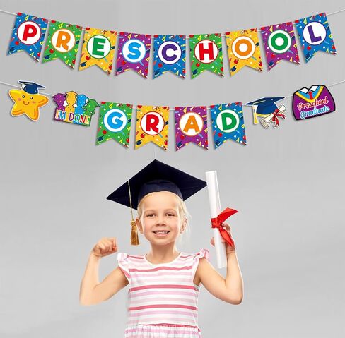 لافتة التخرج لمرحلة ما قبل المدرسة 2024 لافتة تخرج لمرحلة ما قبل المدرسة للأطفال 2024 ديكورات حفلات التخرج لمرحلة ما قبل المدرسة للتهنئة ديكورات المدرسة المنزلية in Kuwait