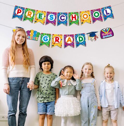 لافتة التخرج لمرحلة ما قبل المدرسة 2024 لافتة تخرج لمرحلة ما قبل المدرسة للأطفال 2024 ديكورات حفلات التخرج لمرحلة ما قبل المدرسة للتهنئة ديكورات المدرسة المنزلية in Kuwait
