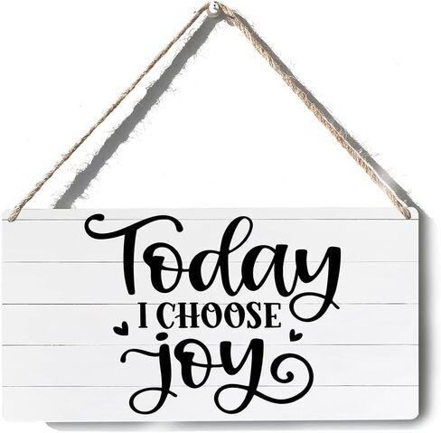 ديكور علامة ملهمة اليوم اخترت الفرح لوحة تسجيل خشبية ملصقات الحائط معلقة عمل فني 12 "X6" ريفي ديكور غرفة مكتب المنزل in Kuwait