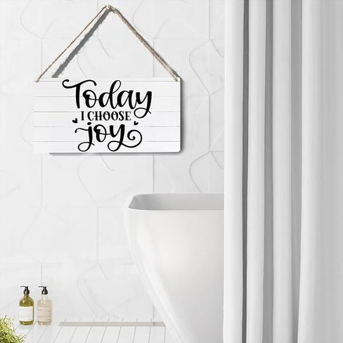 ديكور علامة ملهمة اليوم اخترت الفرح لوحة تسجيل خشبية ملصقات الحائط معلقة عمل فني 12 "X6" ريفي ديكور غرفة مكتب المنزل in Kuwait