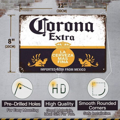Bar Signs, Beer Signs for Man Cave, Corona Beer Signs Garage Decor Bar Decorations, 8x12 Inches Coors Light Beer Poster Metal Signs Bar Wall Decor Bar Decor for Pub Home House Coffee in Saudi Arabia