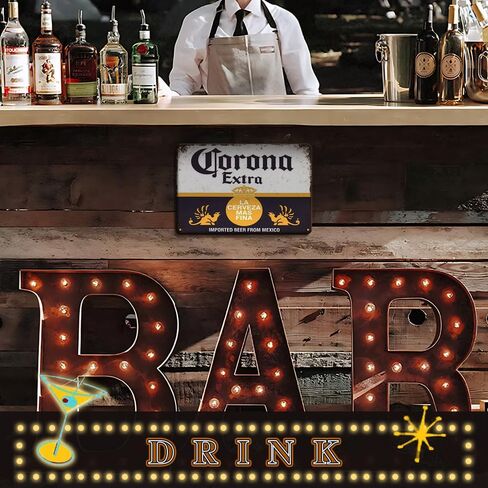 Bar Signs, Beer Signs for Man Cave, Corona Beer Signs Garage Decor Bar Decorations, 8x12 Inches Coors Light Beer Poster Metal Signs Bar Wall Decor Bar Decor for Pub Home House Coffee in Saudi Arabia