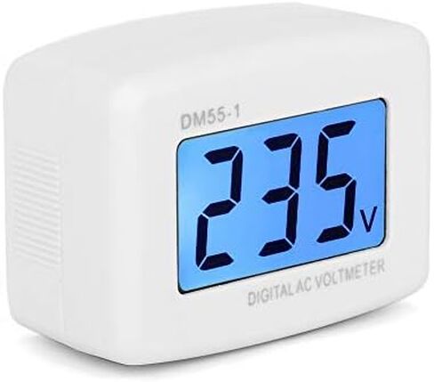مقبس الفولتميتر DM55 1 110 فولت 220 فولت المكونات المنزلية في LCD الرقمية التيار المتناوب 80 300 فولت الفولتميتر اختبار الجهد ضوء الليل لقياس جهد التيار المتردد للمكتب والمصنع والمختبر والمنزل in Kuwait