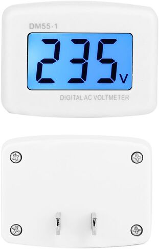 مقبس الفولتميتر DM55 1 110 فولت 220 فولت المكونات المنزلية في LCD الرقمية التيار المتناوب 80 300 فولت الفولتميتر اختبار الجهد ضوء الليل لقياس جهد التيار المتردد للمكتب والمصنع والمختبر والمنزل in Kuwait