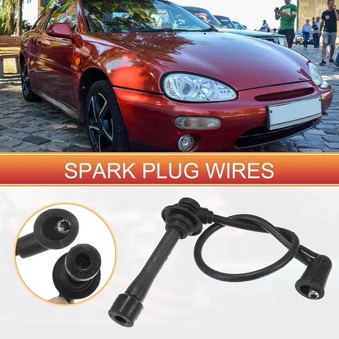 ACROPIX Car Spark Plug Coil Wires Ignition Coil Harness Cable 7mm Fit for Mazda MX-3 1994-1996 1.6L No.B6BF18140A - Pack of 4 in Saudi Arabia