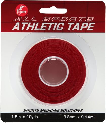 شريط رياضي ملون من Cramer Team، شريط سهل التمزق للكاحل والمعصم وشريط الإصابات، يحمي ويمنع الإصابات، يعزز الشفاء، مستلزمات التدريب الرياضي، 1.5 بوصة × 10 ياردة، ملون بشريط in Kuwait