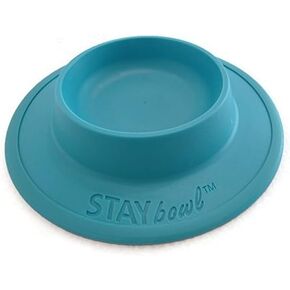 Pet Food and Water Bowl for Cats, Toy Breed Dogs, Bearded Dragons, Turtles, and Small Pets (3/4 Cup in Four Colors (Sky Blue)