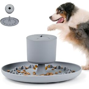 Slow Feeder Dog Bowls 2 in 1 Slow Feeders of a Licking Bowl and a Food Dispenser, with a Wide Range of Functions.
