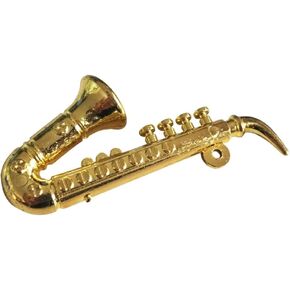Zerodeko Mini Saxophone, Mini Instrument Toy Miniature Sax Model Dollhouse Trumpet Saxophone Dollhouse Miniature Musical Instrument Miniature Dollhouse Ornament