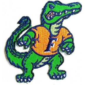 Florida Crocodile Standing Football Sport Patch Logo Embroidery Iron,Sewing on