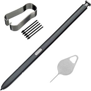 Galaxy S24 Ultra 5G S Pen Replacement S24 Ultra Pen with S24 Ultra Tips Nibs for Samsung Galaxy S24 Ultra 5G Touch Pen 6.8" SM-S928U S928W S928 with Needle Repair Part (No Bluetooth) (Titanium Black)