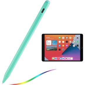 iPad 10th/9th/8th Generation 10.2" Stylus Pencil with Palm Rejection,Type C Charge 1.5mm POM Tip Active Drawing Writing Pen Compatible with Apple Pencil for iPad Pen 10.2-Inch 10th/9th/8th Black