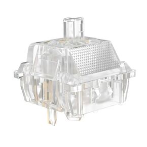 DUROCK Ice King Tactile Switches, 68g Progressive Spring Transparent Clear RGB Switch, 5 Pins Lubed T1 Tactile Mechanical Keyboard Switches (90pcs)