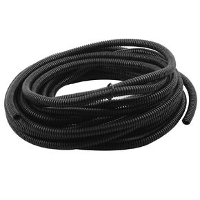 uxcell 10 M 6.8 x 10 mm Nylon Flexible Corrugated Conduit Tube for Garden,Office Black