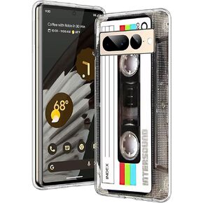 Compatible with Google Pixel 5A Case, Cool Vintage 80s 90s Music Cassette Mixtape Retro Case for Girls Women Cute Shockproof Soft TPU Case