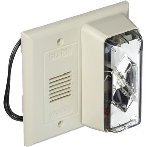 Edwards-Signaling Horn Strobe, Clear, 4-1/2 In. H, 120VAC (7007B-N5)