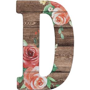 COLLECTIVE HOME - 12" Wood Letters for Wall Decor, Rustic Wall Sign, Decorative Hanging Alphabet Signs, House Number, Decorations for Wedding Birthday Housewarming Party, Wood, Rose. (9)