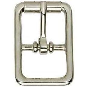 Tandy Leather Center Bar Roller Buckle 1" (25 mm) Nickel Plate 1512-10