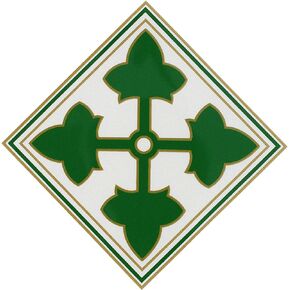 U.S. Army 4th Infantry Division Vinyl Decal in Kuwait