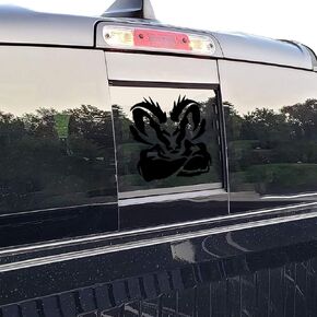 Designs Rear Back Middle Window Vinyl Decal Compatible with 1500 2500 3500 (Red)