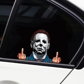 Horror Halloween Peeking Car Sticker Funny Peeking Decal for Car Window Bumper Waterproof Vinyl Car Sticker Vehicle Truck Laptop Wall Car Halloween Decoration (Horror Bride)