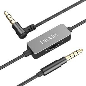 Cubilux 3.5mm to 3.5mm Headphone Cable, Replacement Headphone Cord Compatible with Sony WH-1000XM5/XM4/XM3, WH-CH720N/CH710N, Marshall Major 4/3/2, Monitor 2 ANC, 4 FT - Seamless Volume Control