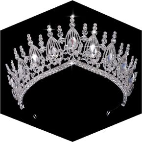 Kamirola Wedding Crystal Tiaras and Crowns for Women, Bride Royal Queen Headband Princess Quinceanera Headpieces for Birthday Prom Pageant Party(TR40)