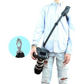 Foto&Tech DSLR Camera Neck Strap w/Quick Release & Safety Tether, Adjustable Padded Shoulder Strap Nkon Cnon Sny Olymps Fuji