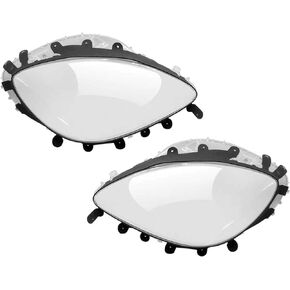 NewYall Pair Left and Right Clear Headlight Lens Covers with Gaskets