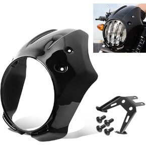 Motorcycle Front Headlight Fairing Cover Cowl Mask Visor Windshield Windscreen Fit for Honda Rebel CMX 500 300 CMX500 CMX300 2017-2022, Gloss Black
