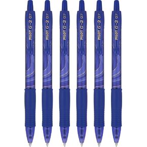 قلم حبر جل فاخر قابل للسحب من مجموعة PILOT G2 Mineral Art Collection، نقطة دقيقة 0.7 مم، حبر أسود، 6 عبوات