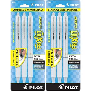 PILOT PEN Black FRIXION CLICKER PENS 3/PK