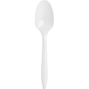 Genuine Joe 20002 Spoon, Plastic, Medium-weight, 1000/CT, White