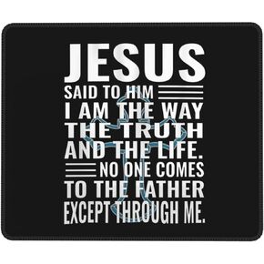 Jesus The Way, Truth, Life Mouse Pad Waterproof Mousepads for Laptop Desktop Computer,Size 8.6 X 7 Inch