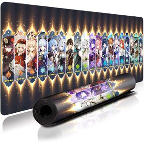 لوحة ماوس أنيمي لوحة ماوس كبيرة للألعاب Genshin Impact Mouse Pad