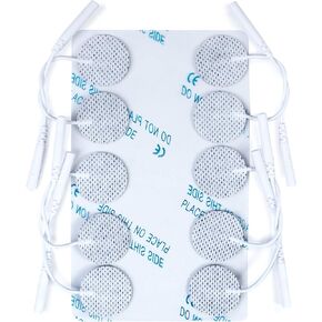 TensCare - 1in Cicrular Reusable Electrodes. Perfect for use with TENS, EMS, Micro Current and IFT. Great for Small Locations Such as Hands and Face. 1 Pack of 10 Electrodes